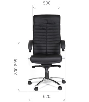 Кресло компьютерное CHAIRMAN 480 Экокожа премиум черная в Туле - изображение 1